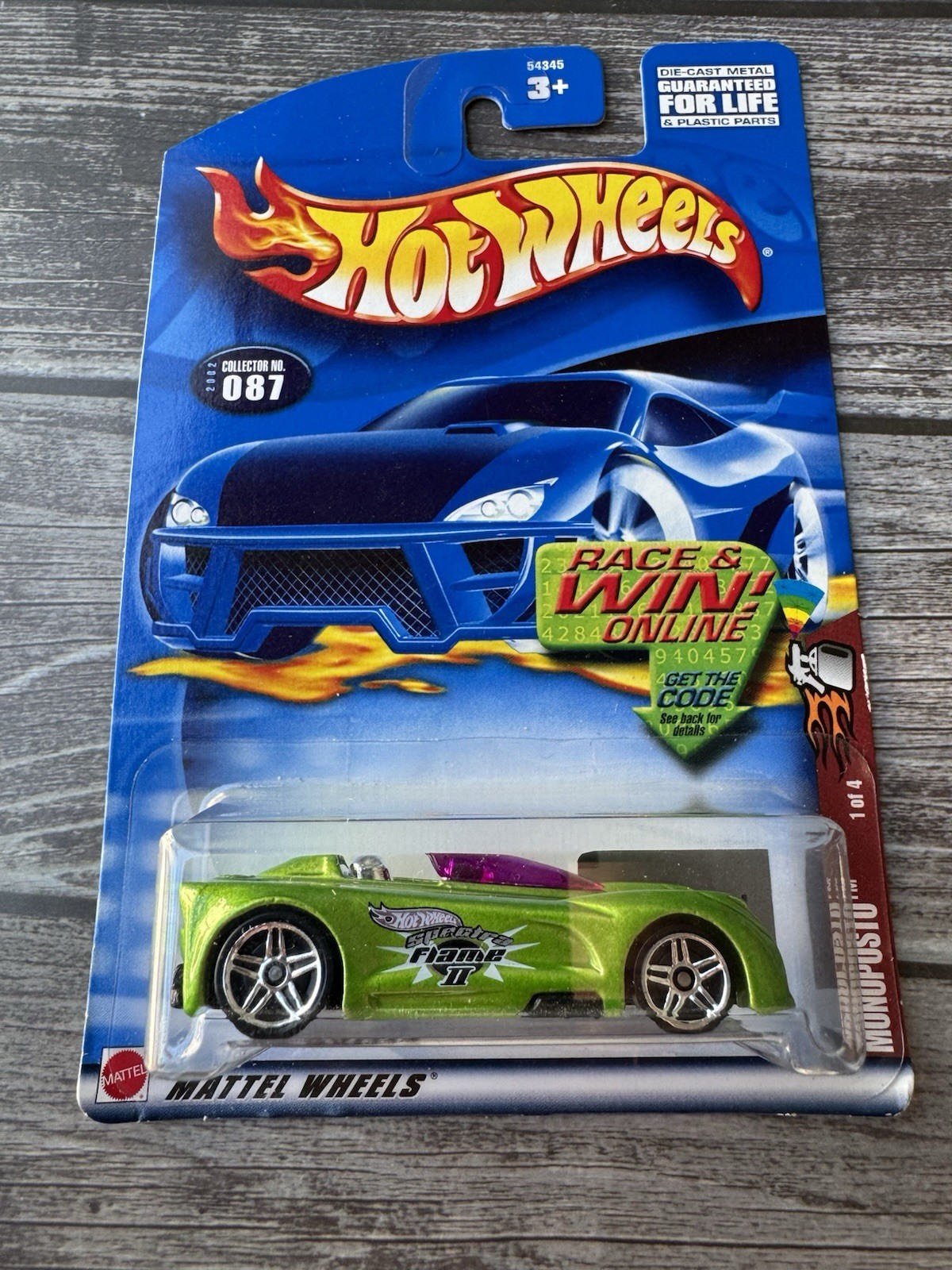 Hot Wheels Monoposto 1 of 4 2002 Collector No. 087 Green