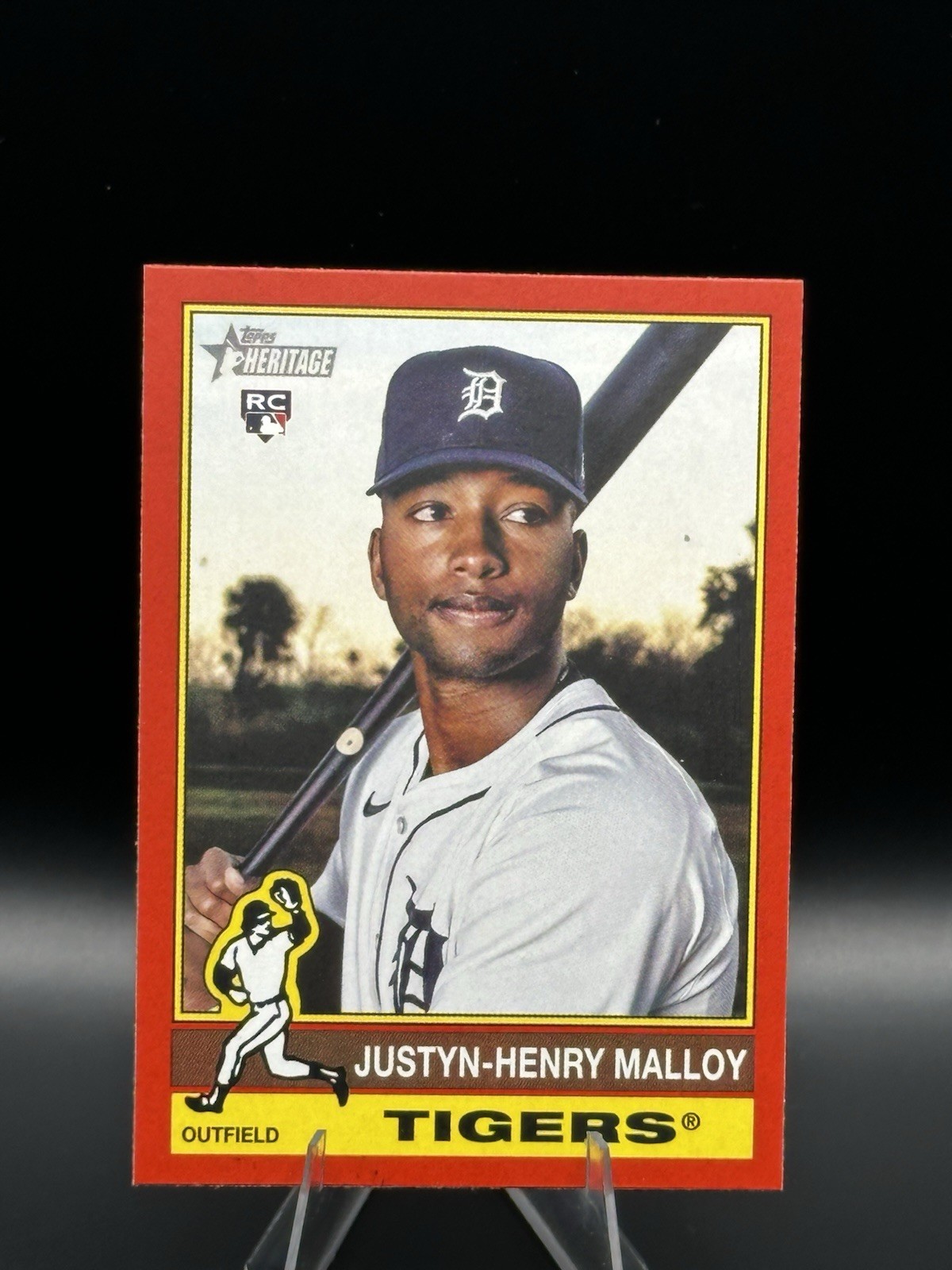 2025 Topps Heritage - Justyn-Henry Malloy #305 Red Border (RC)