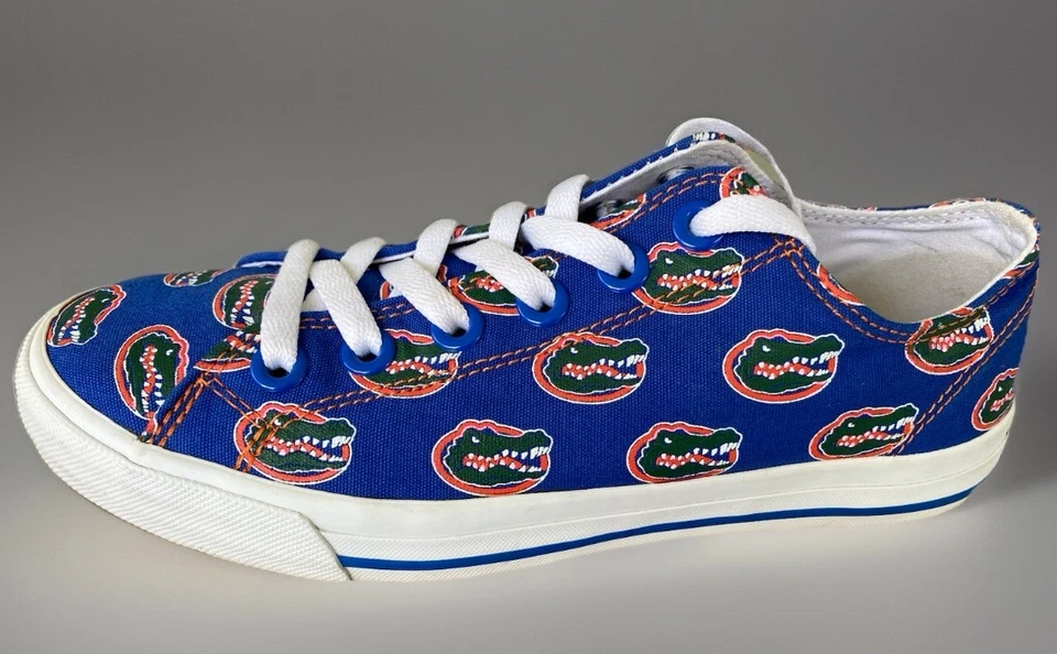 Florida UF Gators Mujeres 6 Zapatos Logo Estampado Lona Corte Bajo Tenis Fila Uno ¡EXCL! Foto 3 de 4