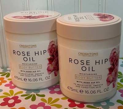 2 CREIGHTONS ROSE HIP OIL MOISTURIZING BODY BUTTER 16.06 OZ cream