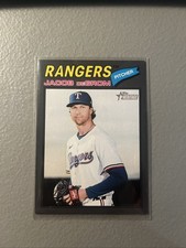 2026 Topps Heritage Jacob deGrom Dark Gray Parallel- Texas Rangers Card #98
