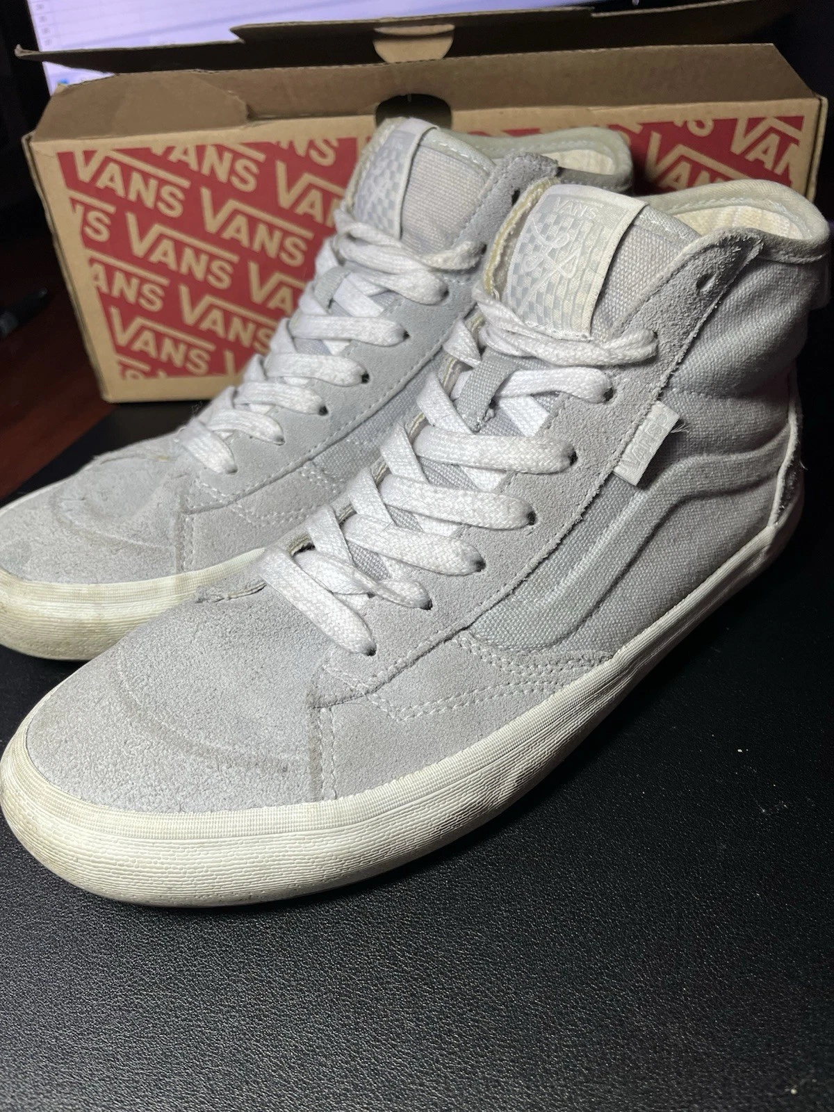 Scarpe alte Vans SB blu chiaro grigio