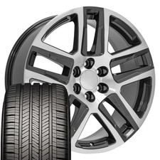 Oe Wheels Cv63 22x9 Gunmetal Wheels Goodyear Touring Tires Set 6x139.7 28 Et