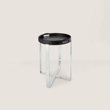 Ralph Lauren Wyatt Side Table Silver Black