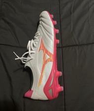 Mizuno Morelia Neo Men's Leather Soccer Cleats Lace-Up Low Top White/Pink