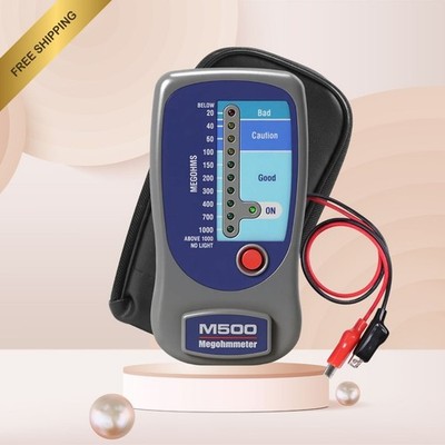 M500 Megohmmeter 500V Megger Tester Measures Up to 1000MΩ HVAC Home Use