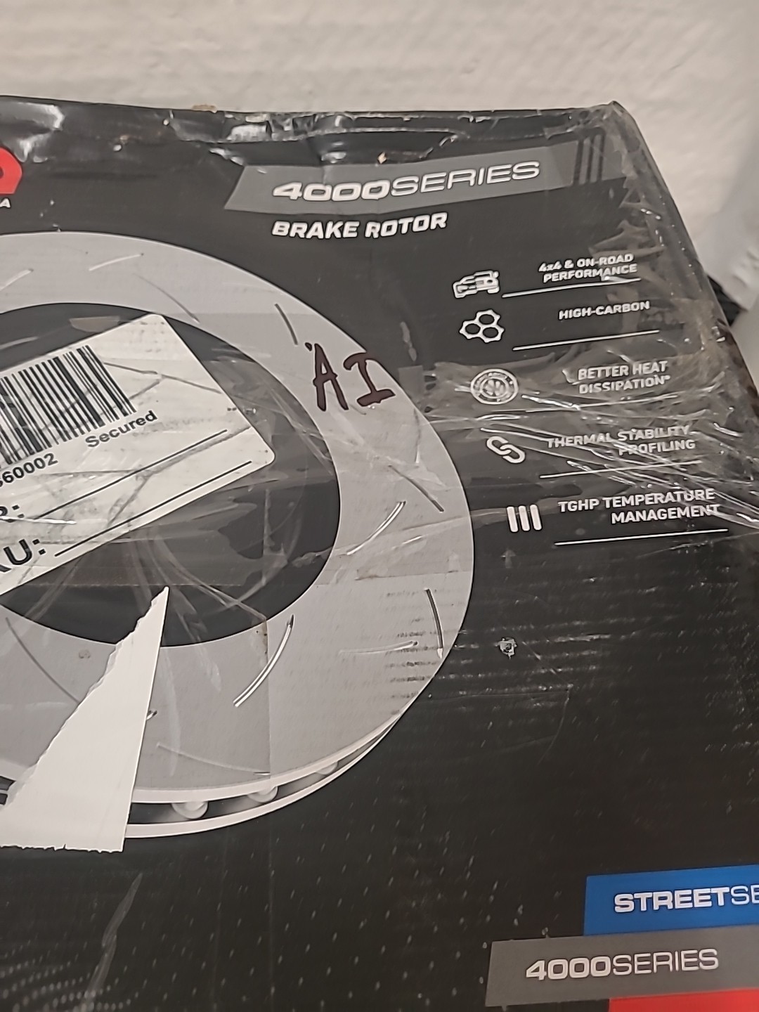 One DBA 4000 Series Rotor T3 Slotted DBA4654S-10 