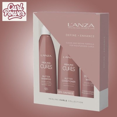 L'Anza Healing Curls Geschenkset - Shampoo, Conditioner + GRATIS Mousse UVP 93£