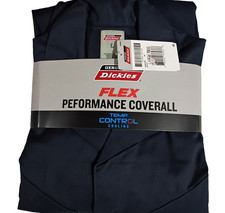 Genuine Dickies Large Regular Navy Temp Control Cooling Coveralls Long Sleeve
