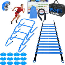 Agility Ladder Speed Training Equipment Set-20Ft Agility Ladder,12 Soccer Cones,
