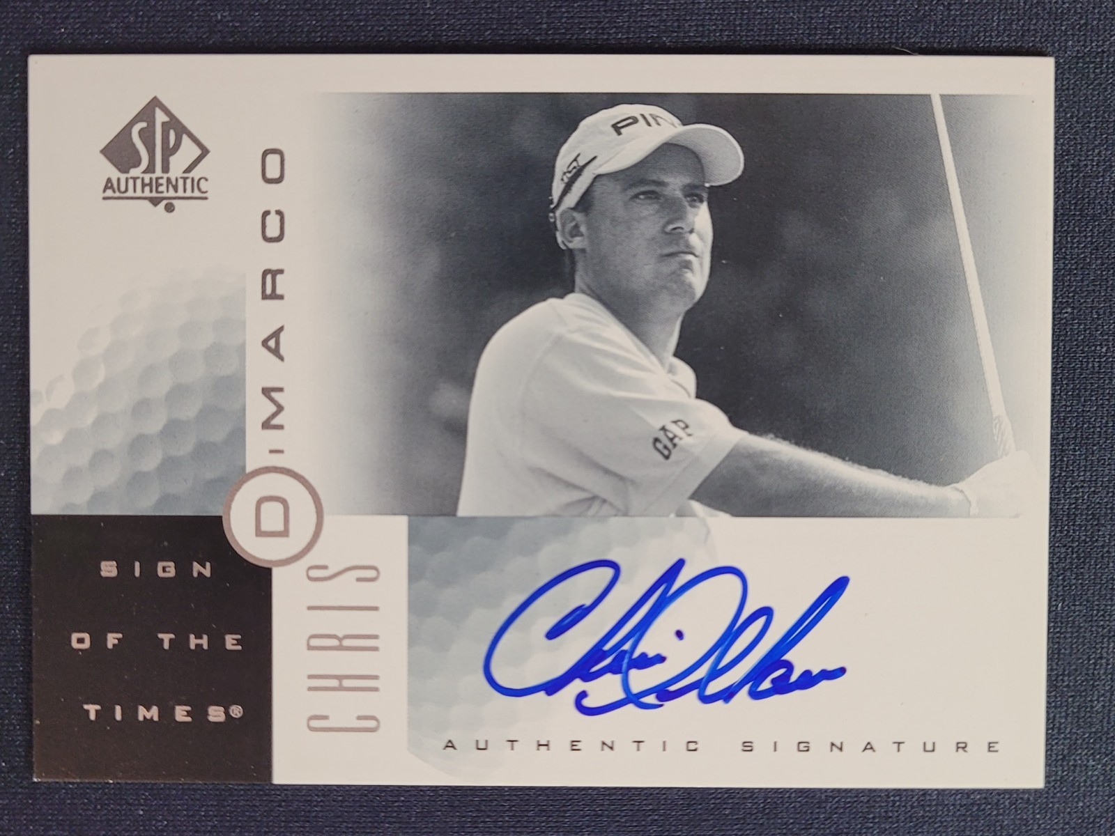 2001 UD SP Authentic Sign of the Times Auto Autograph Chris DiMarco #CD
