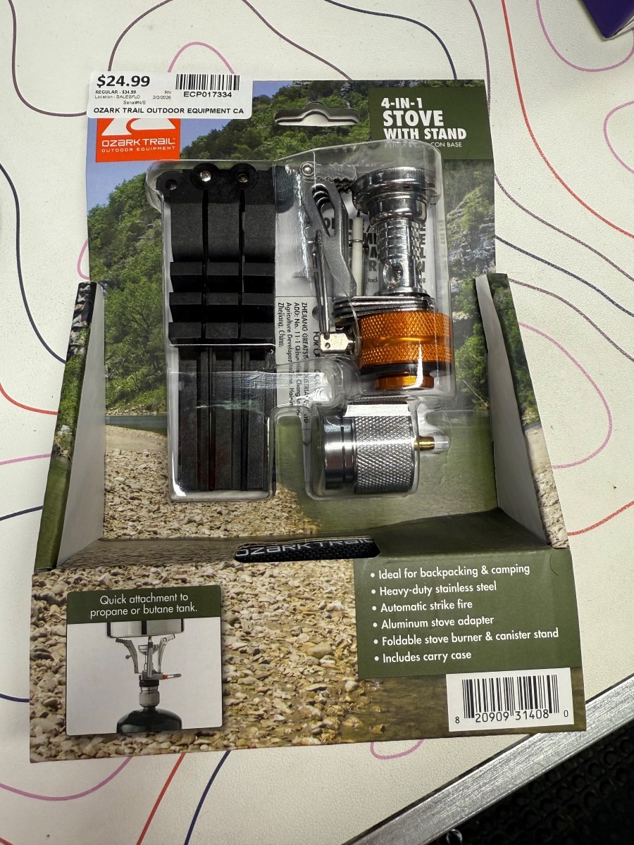 OZARK TRAIL OUTDOOR EQUIPMENT ALL-IN-1 PORTABLE CAMP STOVE (ECP017334)