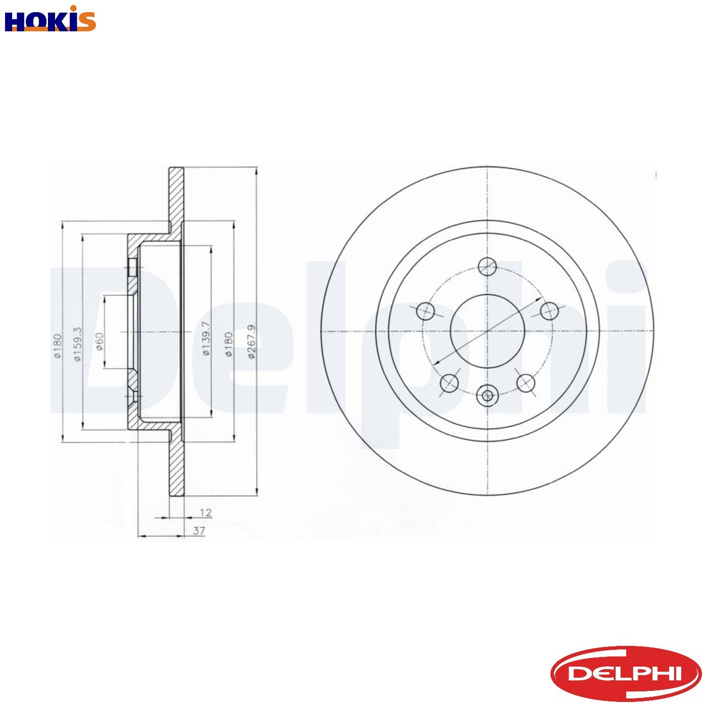 2x BRAKE DISC BG4199C FOR VAUXHALL ASTRA/Mk/VI MOKKA OPEL CHEVROLET 1.2L 4cyl