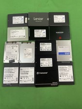 Lot of 15: 256gb SATA SSD 2.5"  Mixed Brands-Grade A Health Solid State Drives