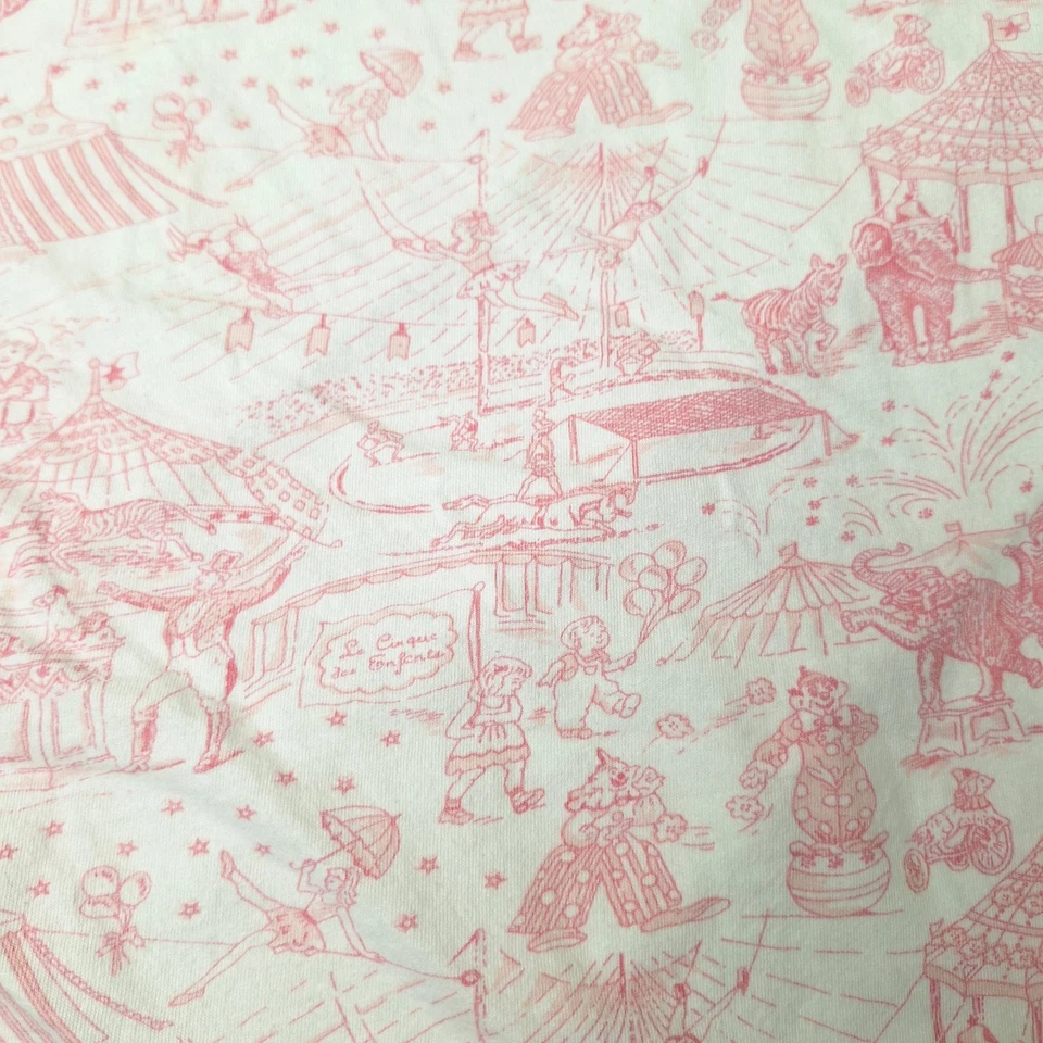Amy Coe Limited Edition Pink Circus Toile Baby Blanket 30x40 100% Cotton Crib - Image 3 of 4