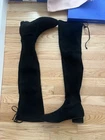Stuart Weitzman Quebecland Over The Knee Black Suede Leather Boots BNIB Size 7.5