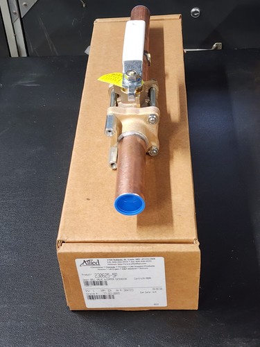 Allied 1 1/4in 3 Piece Ball Valve w/ Copper Extensions- New Old Stock