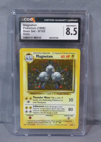 MAGNETON Pokemon 1999 Base Set HOLO Card #9/102 CGC 8.5 Near Mint/Mint+