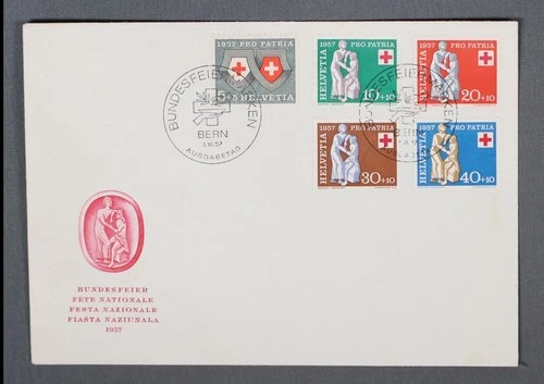 MayfairStamps Switzerland FDC 1957 Red Cross Pro Patria Combo First Day Cover aa