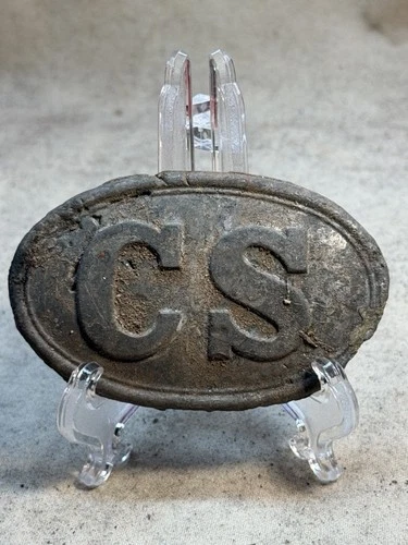 Civil War Confederate “CS” Cartridge Box Plate – Excavated Bull Run, VA