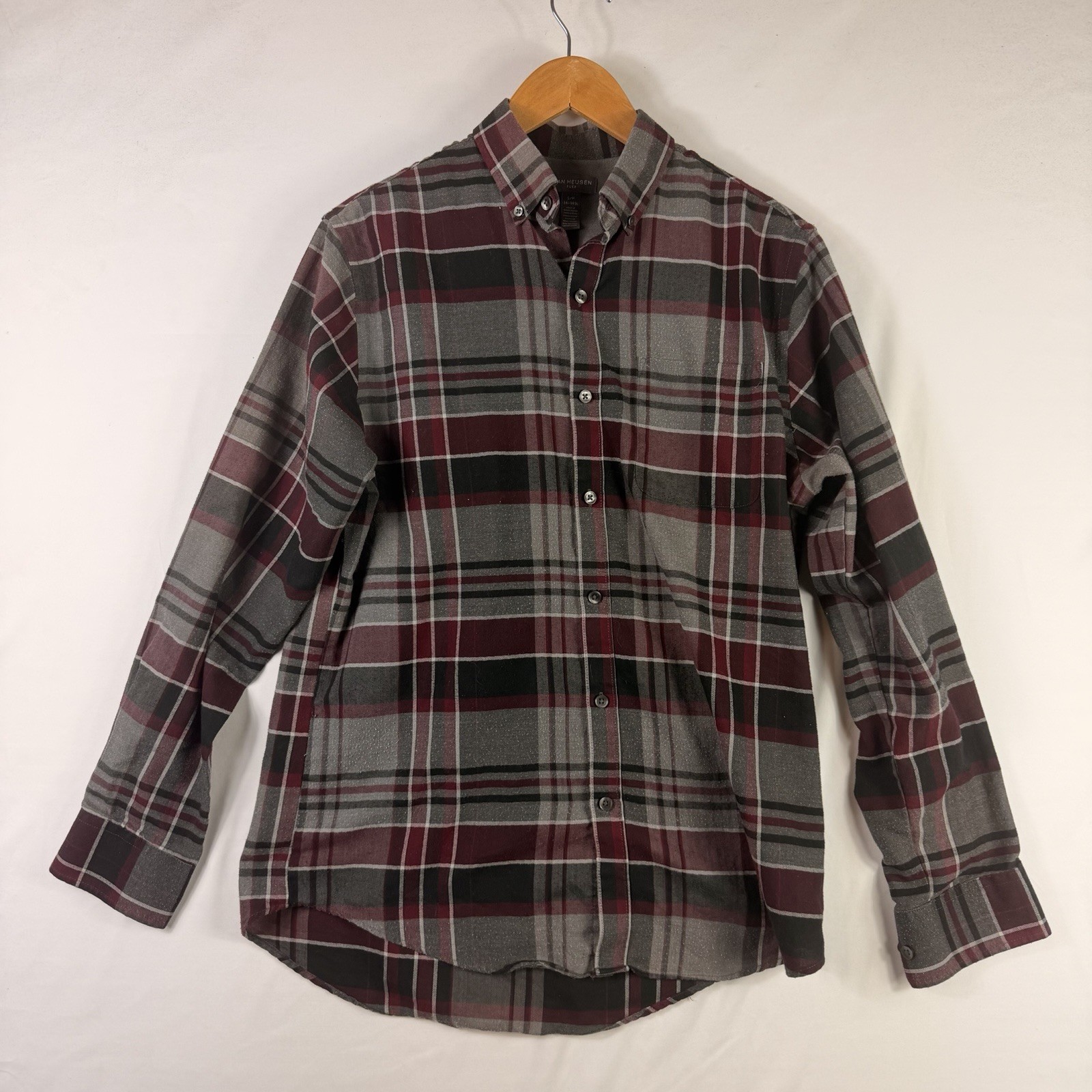 Van Heusen Flex Men's Long Sleeve Flannel Button Down Shirt 