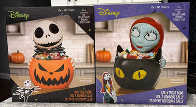 Halloween Nightmare Before Christmas Jack and Sally Treat Candy Bowl- SEALED NEW