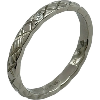 CHANEL Coco Crush Ring Platinum Pt950 Diamond Jewelry Used