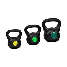 Adjustable Sand-Filled Kettlebell Set, Black, Available in30LB,45LB,and50LB Sets