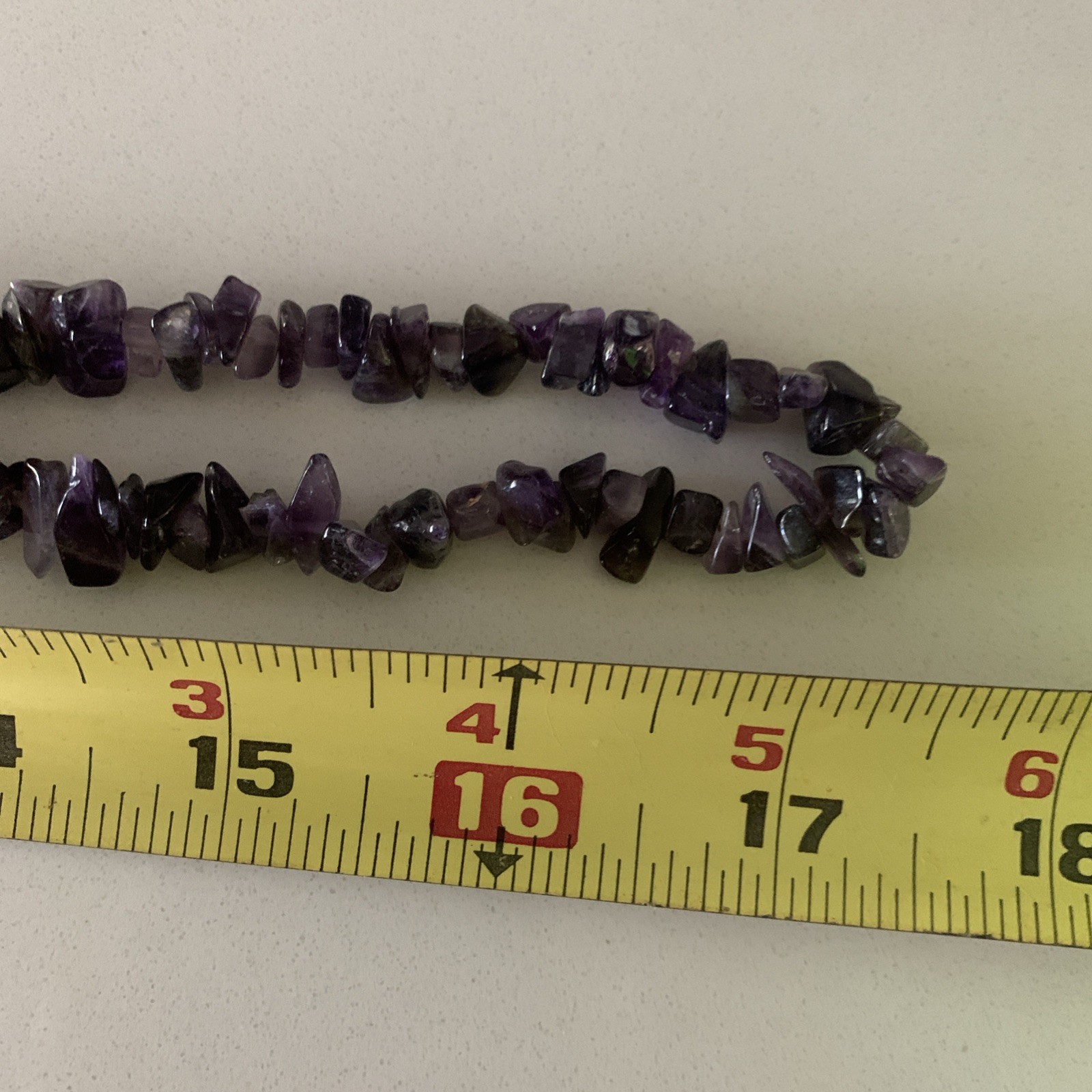 34” Amethyst Chip Rope Necklace - Stackable Purpl… - image 6