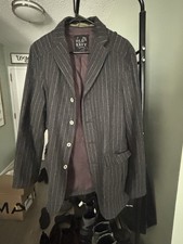 Old Navy Men's Gray Pinstripe Casual Blazer Size S Regular Notch Lapel