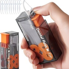 Auto Floss Dispenser for 10 Floss  Push-Button, Portable for Travel  Home