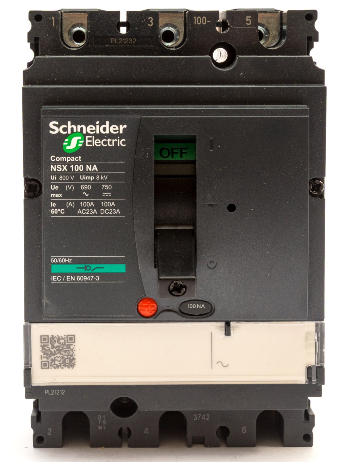 SCHNEIDER LV429629 SWITCH DISCONNECTOR 100A 3P 415V NSX100NA NEW BOXED VAT INC