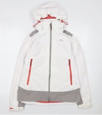 Womens UK Size 10 Trespass White Rain Coat