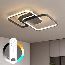 Plafoniera LED Dimmerabile 65Cm, 45W Moderna Lampada Da Soffitto Con Telecomando