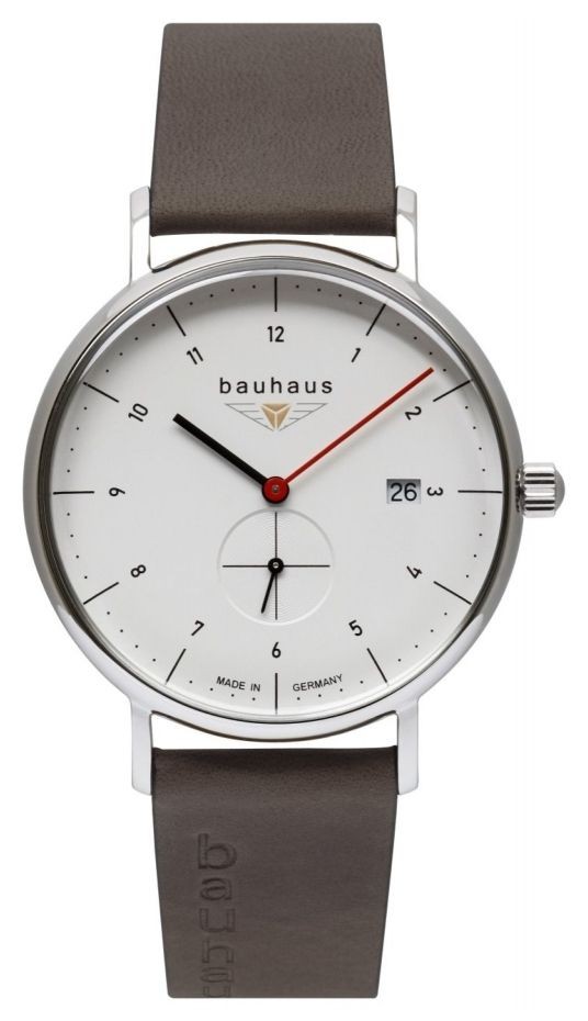 Bauhaus Men's Brown Leather Italian Strap | White Dial 2130-1 Watch - 8% OFF!