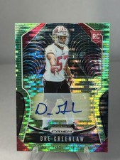 2019 Panini Prizm - Rookies Dre Greenlaw #384 Neon Green Pulsar Prizm Autographs