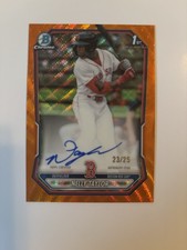 2026 Bowman Nelly Taylor 1st Orange Wave Auto /25 Red Sox