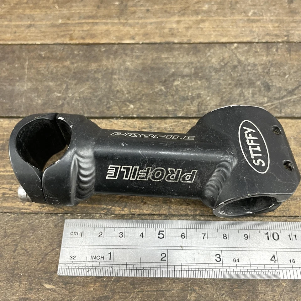 Profile Design Stiffy 1 in Threadless Bike Stem 25.4mm Clamp Black Alloy Vintage - Image 3 of 4