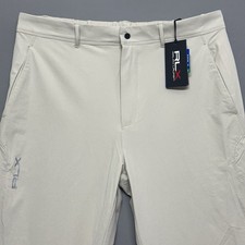Men  s RLX Ralph Lauren Golf Tapered-Leg Pants Core Sz 32x32 Sand Stretch