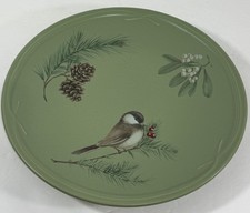 Vintage Pfaltzgraff Winterwood Chickadee 11" Dinner Plate Replacement Christmas