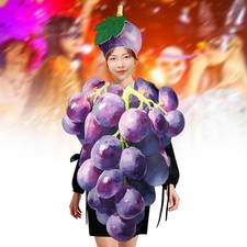 Traubenkostüm mit Hut – Lustiges Fruchtkostüm für Bühnenauftritte und