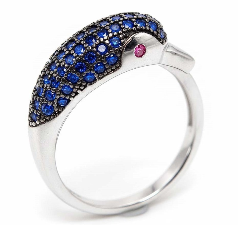 Dolphin 2CT Heat Treated Kyanite 925 Sterling Silver Ring Sz 7 F8-2