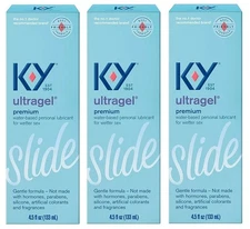 3 Pack- K-Y Personal Lubricant Gel Water Based Lube 4.5 Oz