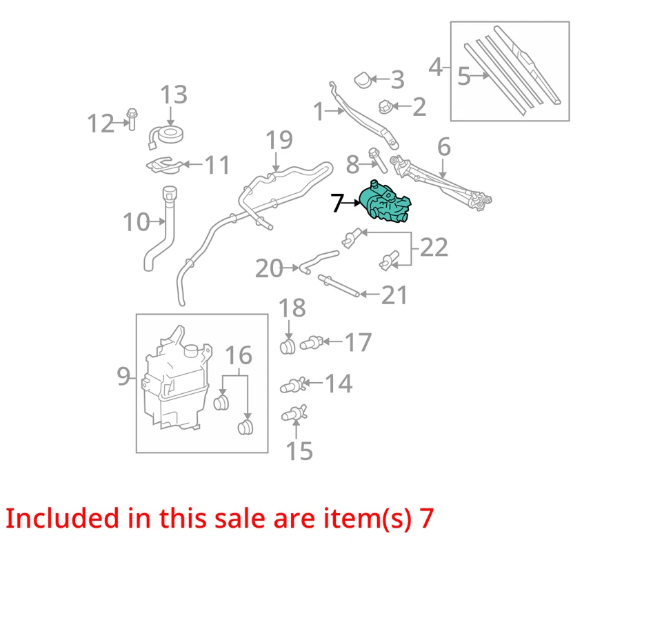 2012 Toyota Venza Front Windshield Wiper Motor OEM 97K Miles - LKQ418041745 - Image 4 of 4