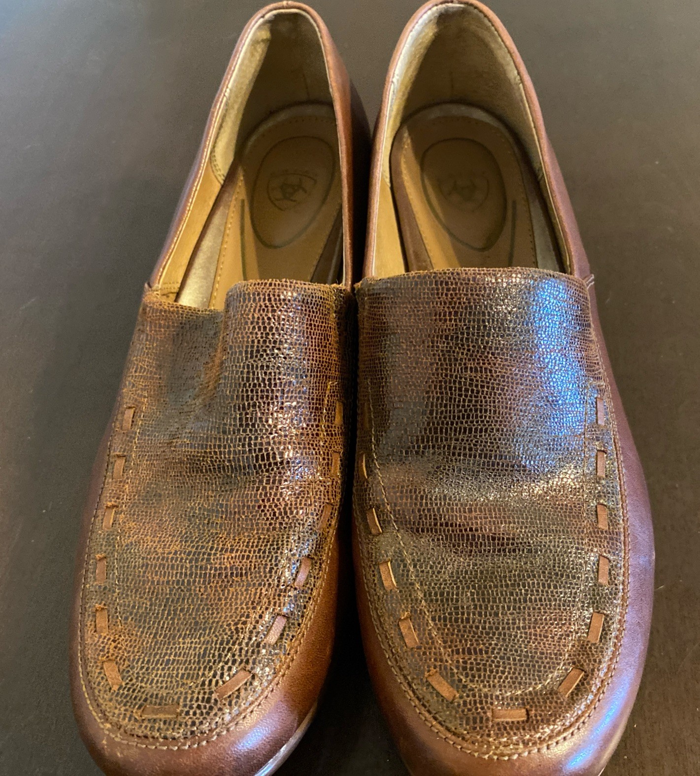 Ariat Women’s Brown Leather Clog Wedges. Size 9.5. Excellent Condition