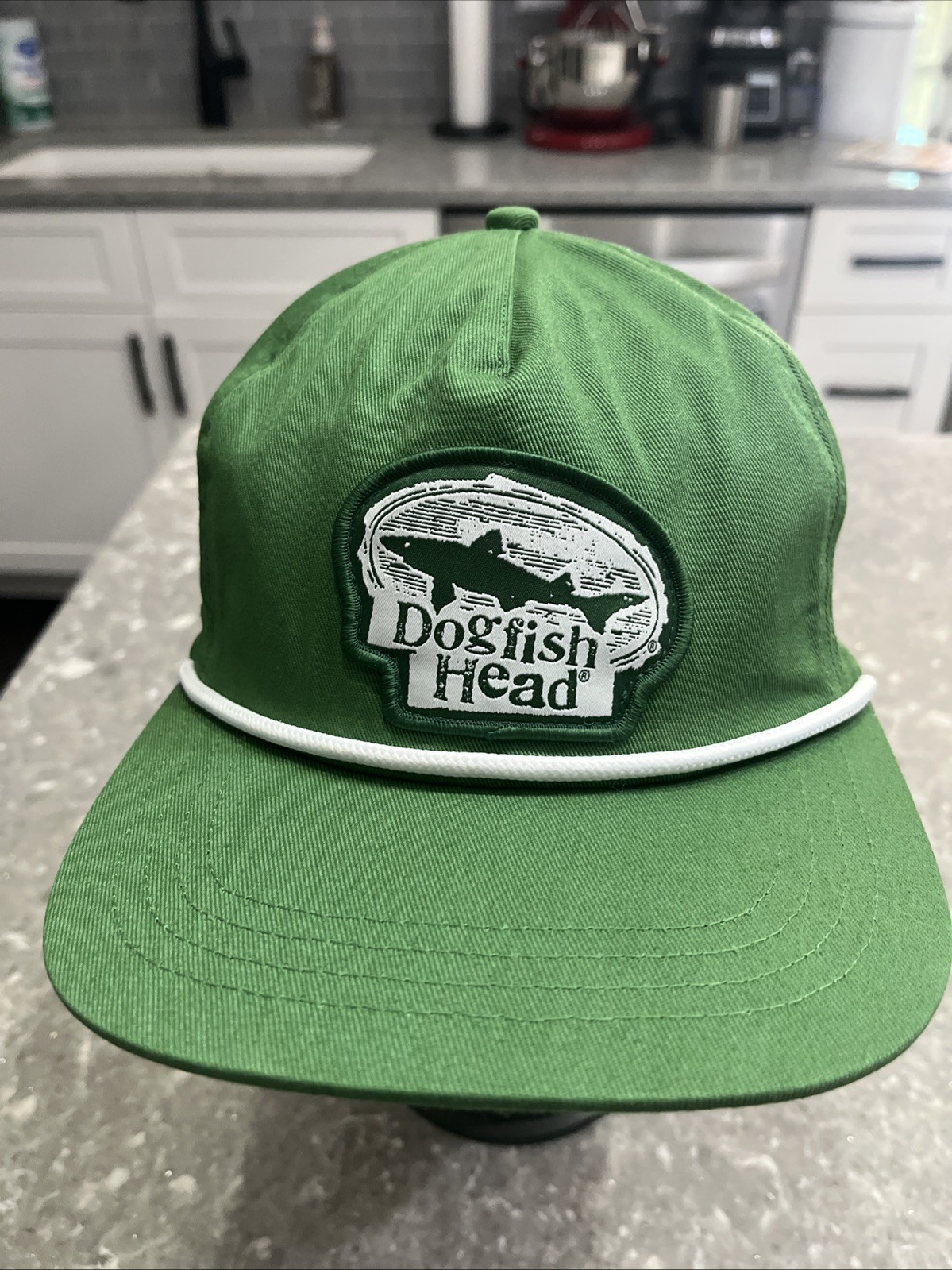 Dogfish Head Brewery Snapback Hat Kelly Green Adult Mens Adjustable Rope Cap