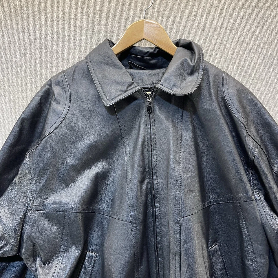 TownCraft кожи Bomber куртка мужская большой выстеганный съемный вкладыш полный молнии винтажный - Изображение 3 из 4