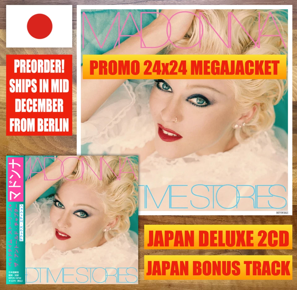 JAPAN PROMO MEGAJACKET+ BEDTIME STORIES THE UNTOLD CHAPTER 2 CD MADONNA PREORDER