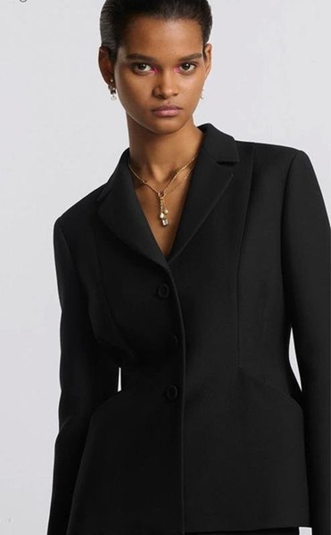 Damen Laura Ashley Blazer Schwarz Seide S