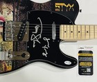 STYX SIGNED CUSTOM GRAND ILLUSION GUITAR TOMMY SHAW JAMES YOUNG  JSA COA — photo 2